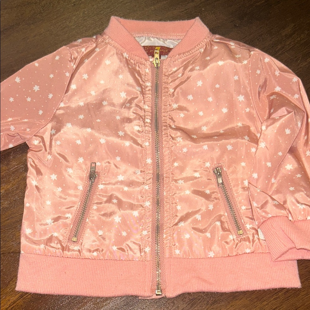 7 For All Mankind Pink Star Pattern windbreaker Jacket